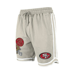 San Francisco 49ers New Era Stone Multi Patch Shorts Light Beige | NFL