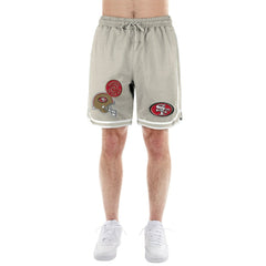 San Francisco 49ers New Era Stone Multi Patch Shorts Light Beige | NFL