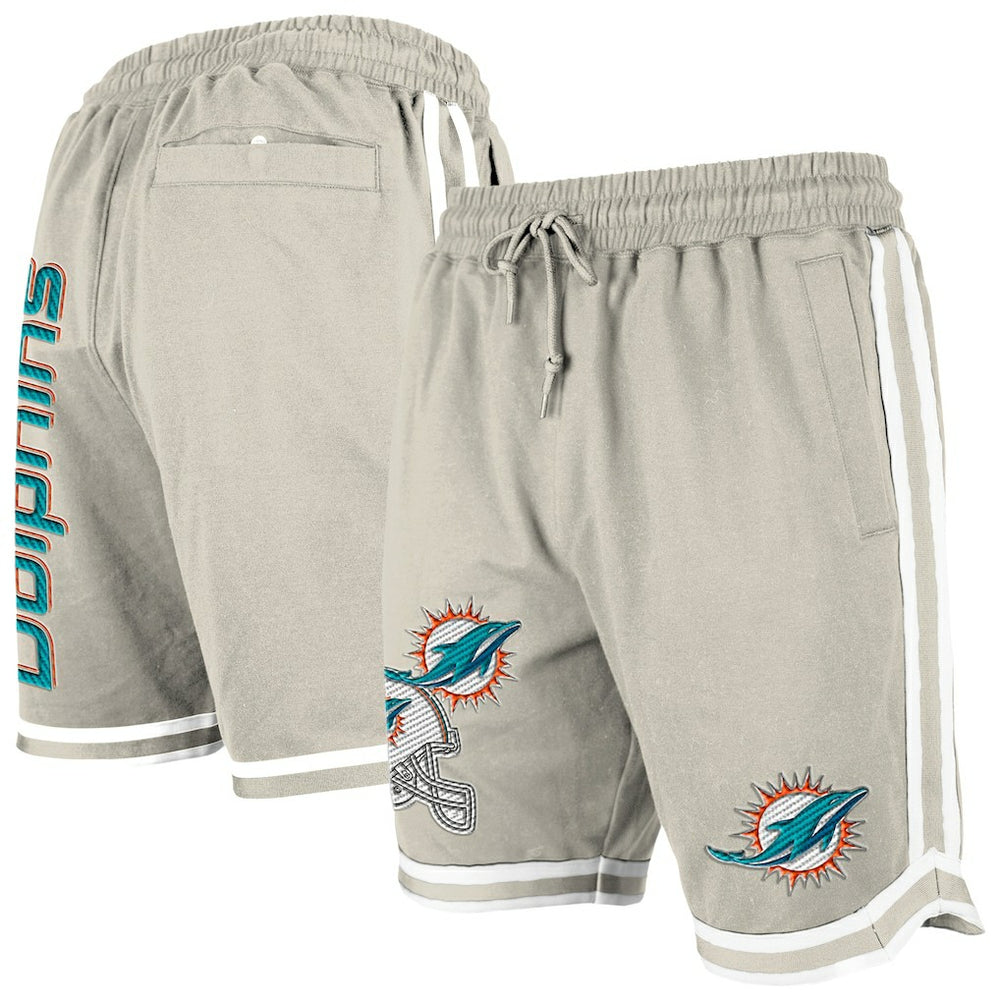 Miami Dolphins New Era Stone Multi Patch Shorts Light Beige | NFL