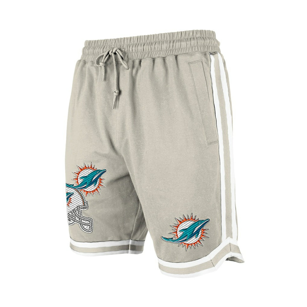 Miami Dolphins New Era Stone Multi Patch Shorts Light Beige | NFL
