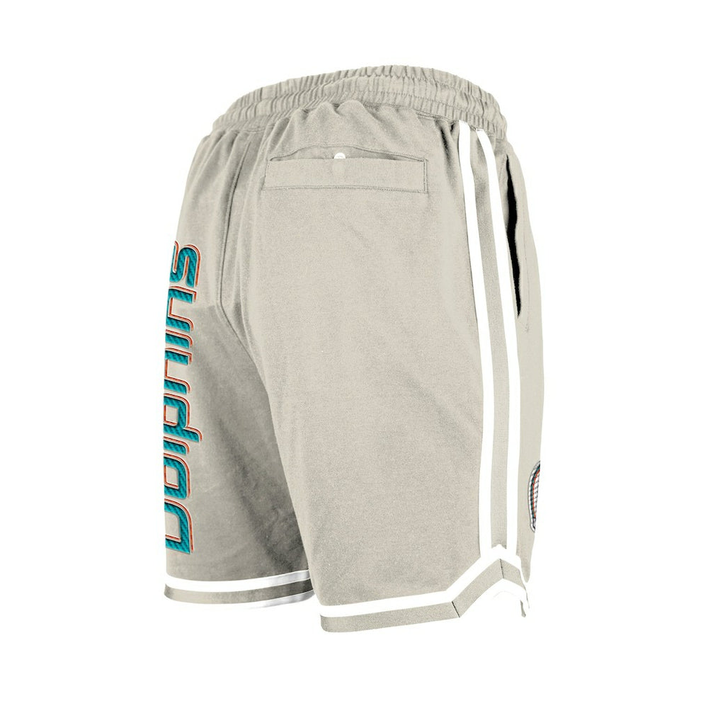 Miami Dolphins New Era Stone Multi Patch Shorts Light Beige | NFL
