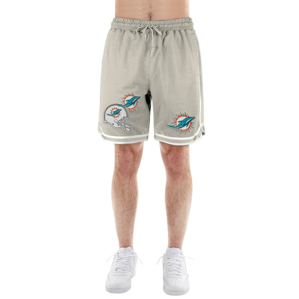 Miami Dolphins New Era Stone Multi Patch Shorts Light Beige | NFL