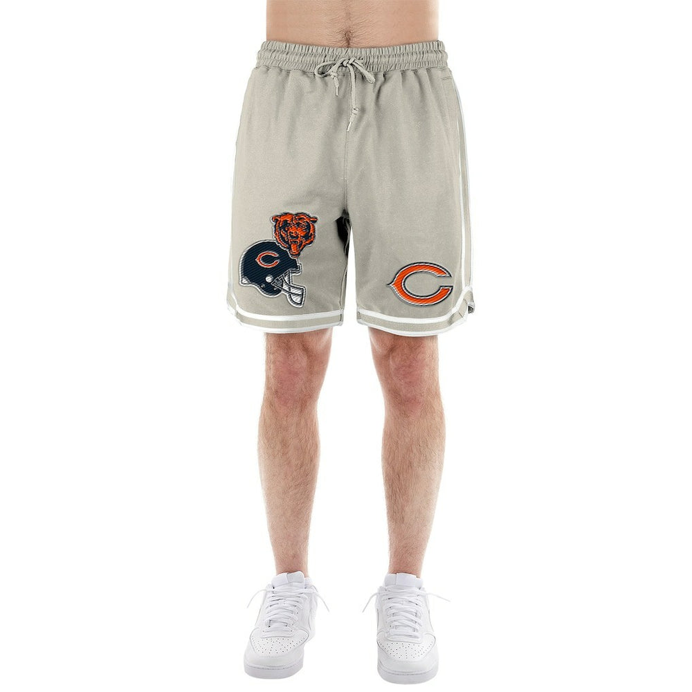 Chicago Bears New Era Stone Multi Patch Shorts Light Beige | NFL
