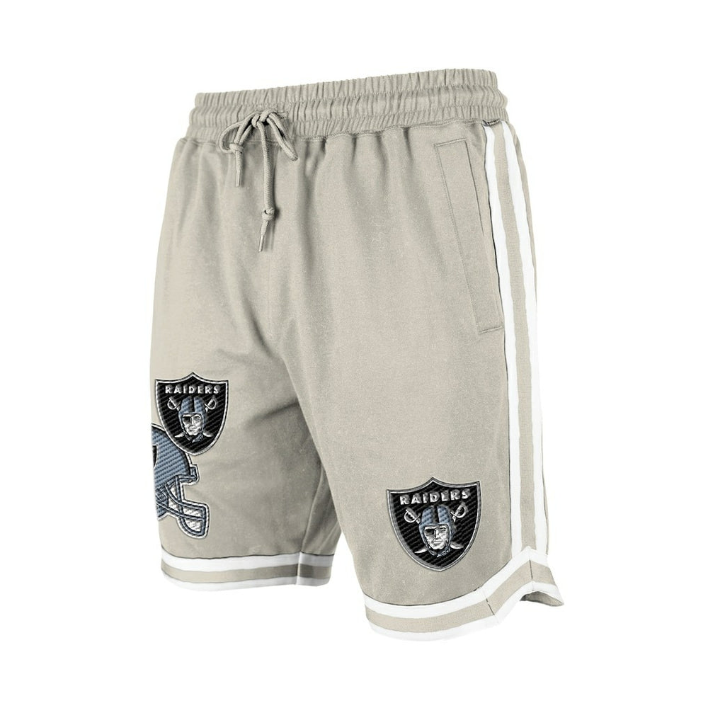 Las Vegas Raiders New Era Stone Multi Patch Shorts Light Beige | NFL