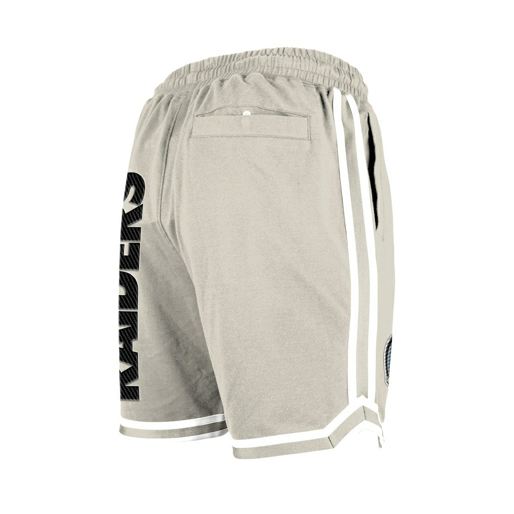 Las Vegas Raiders New Era Stone Multi Patch Shorts Light Beige | NFL
