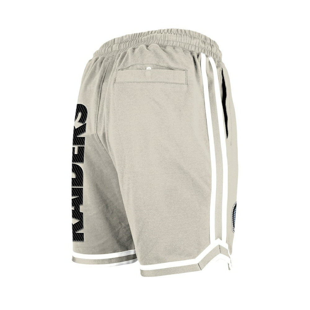Las Vegas Raiders New Era Stone Multi Patch Shorts Light Beige | NFL