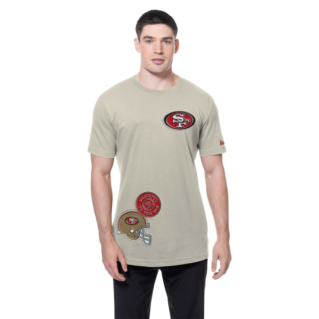 San Francisco 49ers New Era Multi Patch T-Shirt Light Beige | NFL