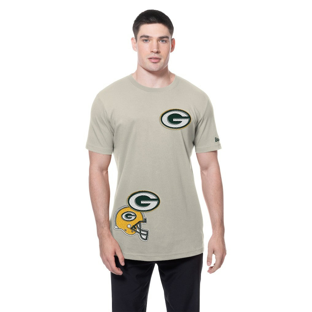 Green Bay Packers New Era Multi Patch T-Shirt Light Beige | NFL