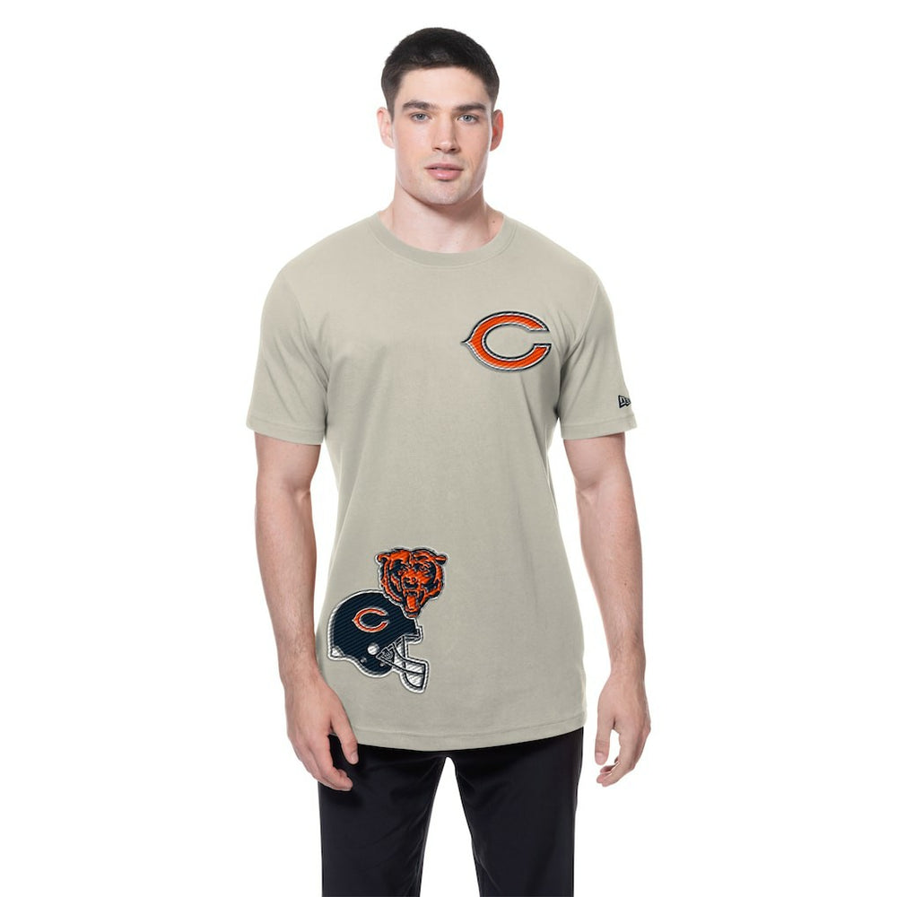 Chicago Bears New Era Multi Patch T-Shirt Light Beige | NFL