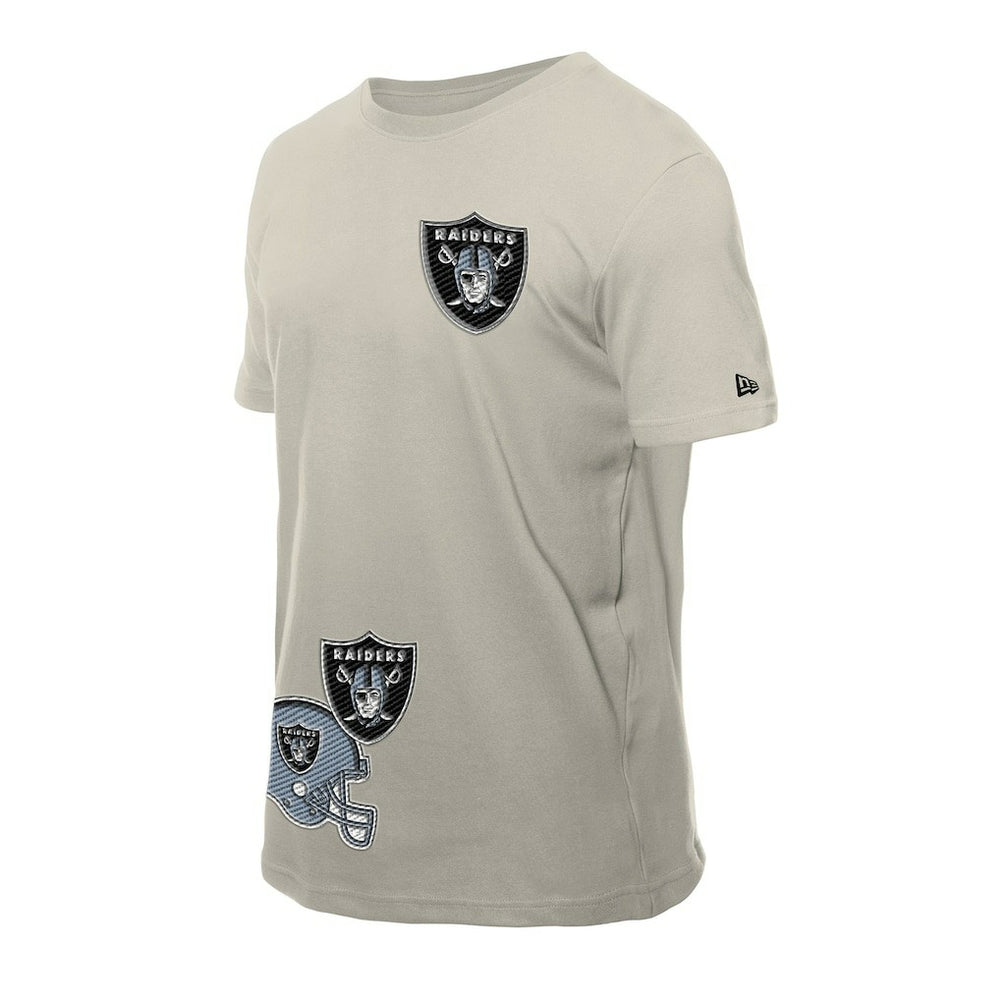 Las Vegas Raiders New Era Multi Patch T-Shirt Light Beige | NFL