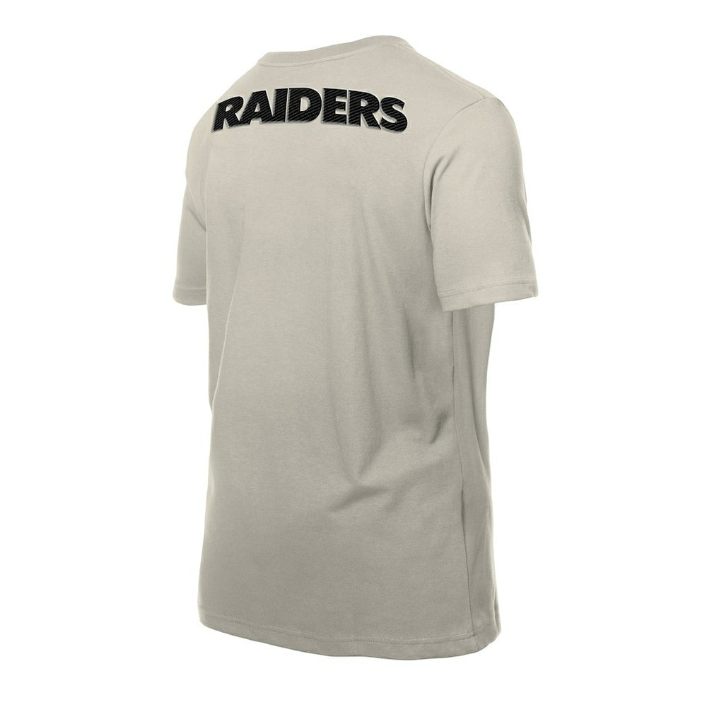 Las Vegas Raiders New Era Multi Patch T-Shirt Light Beige | NFL