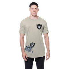 Las Vegas Raiders New Era Multi Patch T-Shirt Light Beige | NFL