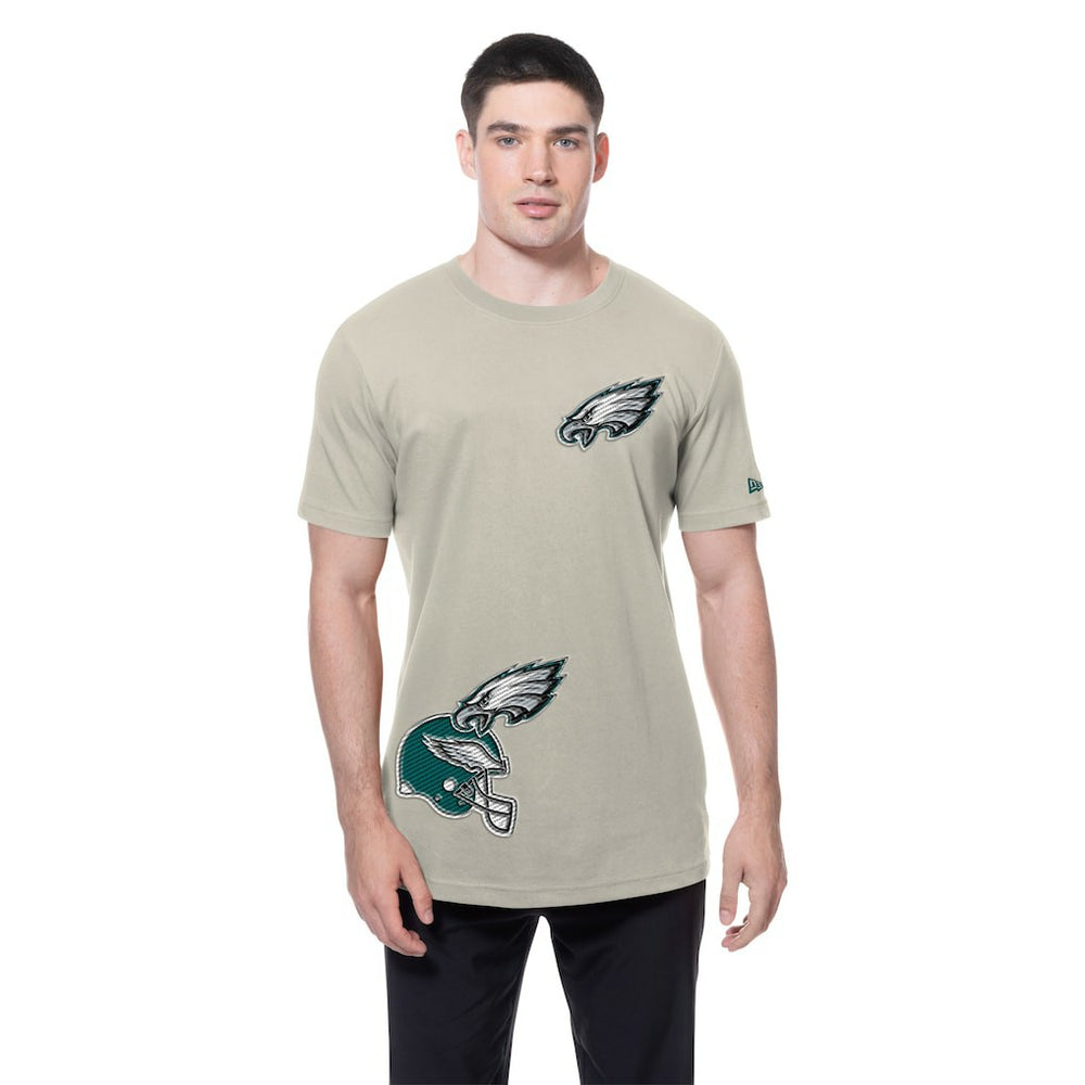 Philadelphia Eagles New Era Multi Patch T-Shirt Light Beige | NFL