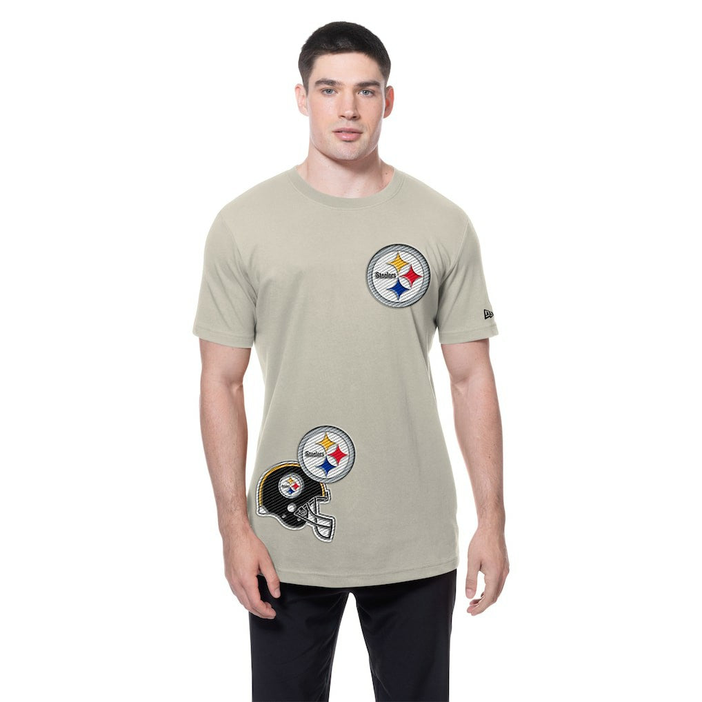 Pittsburgh Steelers New Era Multi Patch T-Shirt Light Beige | NFL