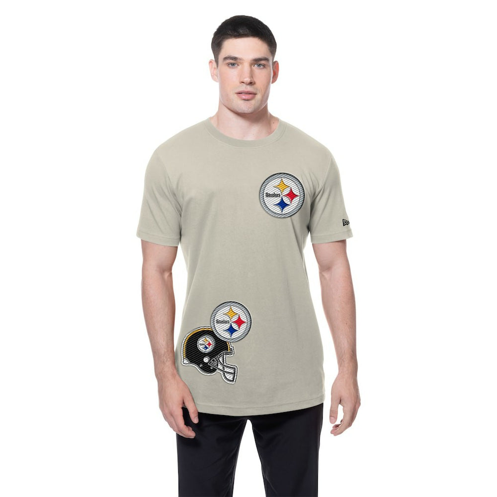 Pittsburgh Steelers New Era Multi Patch T-Shirt Light Beige | NFL