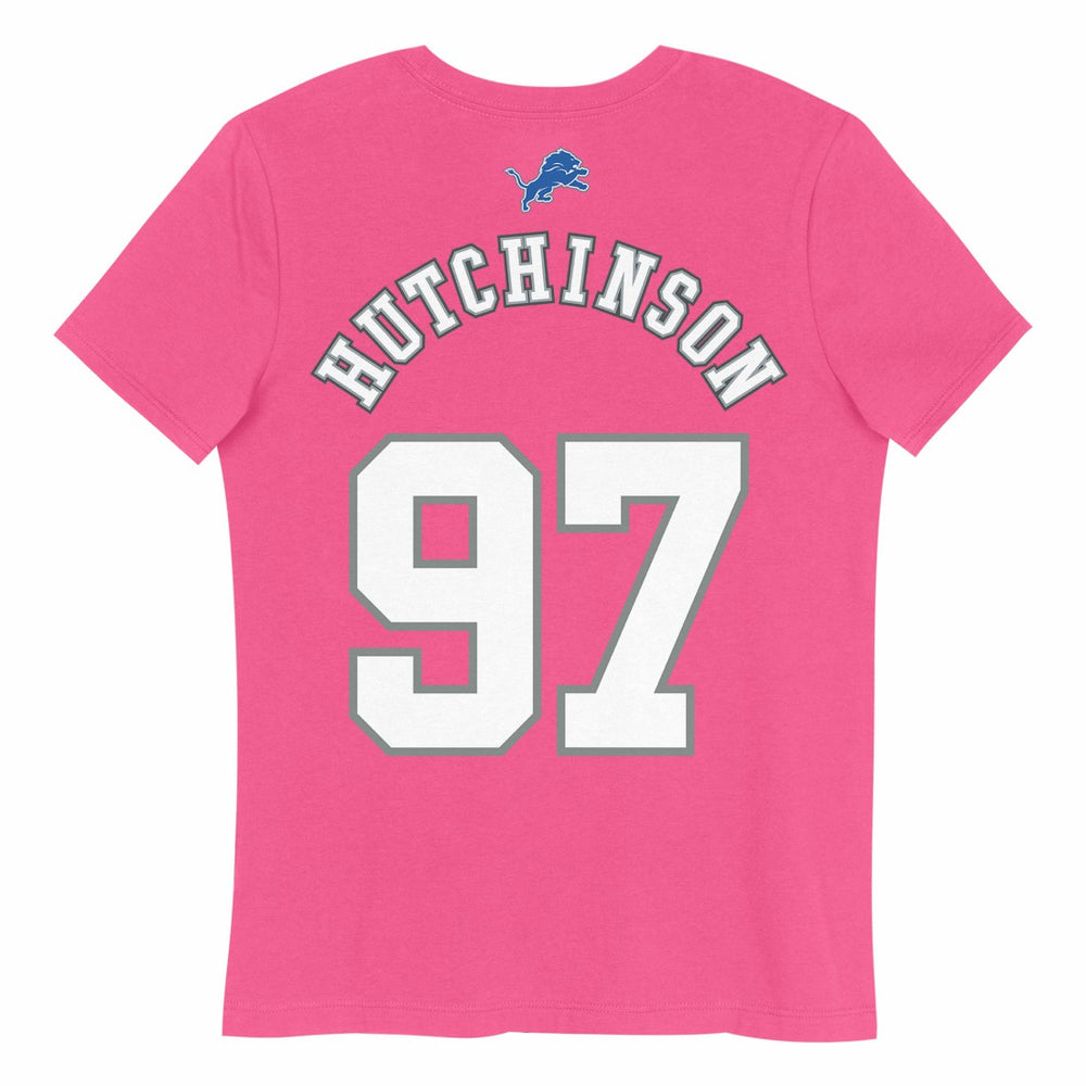 Aidan Hutchinson Detroit Lions Girls Youth Player Name & Number T-Shirt Pink | NFL