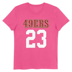 Christian McCaffrey San Francisco 49ers Girls Youth Player Name & Number T-Shirt Pink | NFL