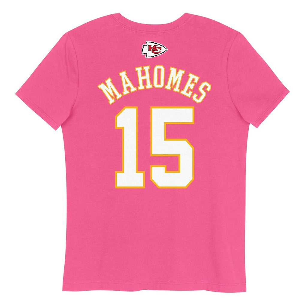Patrick Mahomes Kansas City Chiefs Girls Youth Player Name & Number T-Shirt Pink | NFL