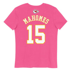 Patrick Mahomes Kansas City Chiefs Girls Youth Player Name & Number T-Shirt Pink | NFL