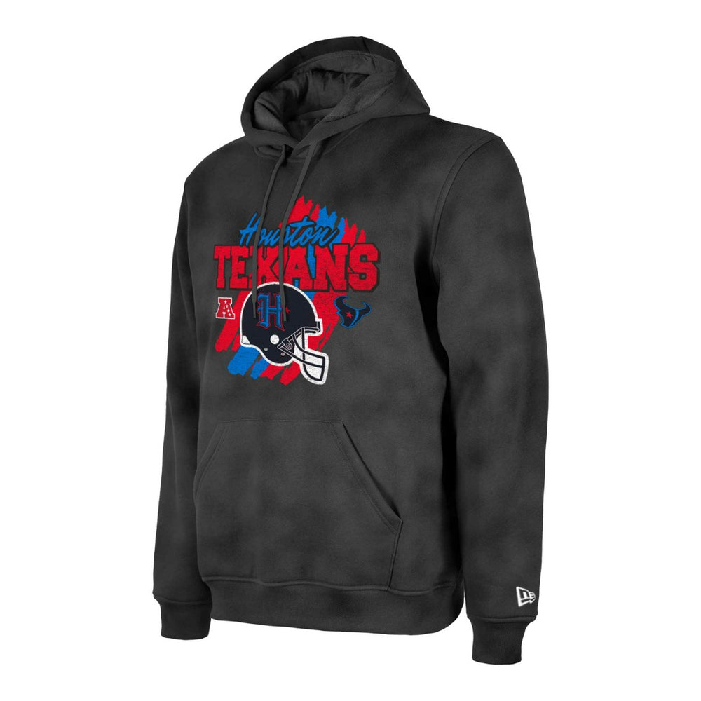 Houston Texans New Era Identity Helmet Enzyme Washed Pullover Hoodie Black | NFL