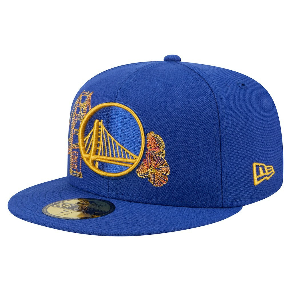 Golden State Warriors State Stitch 59FIFTY Fitted Hat Royal - NBA