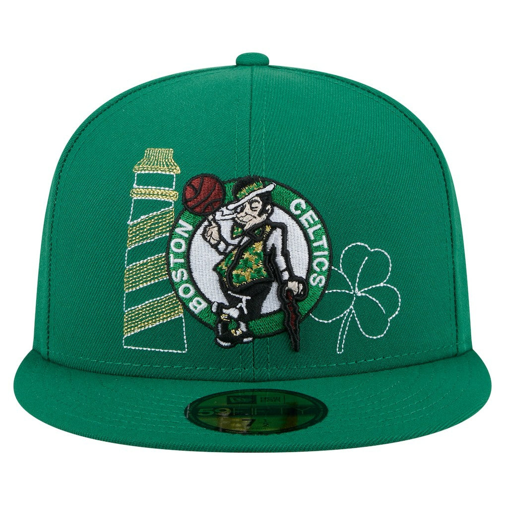 Boston Celtics State Stitch 59FIFTY Fitted Hat Kelly Green - NBA