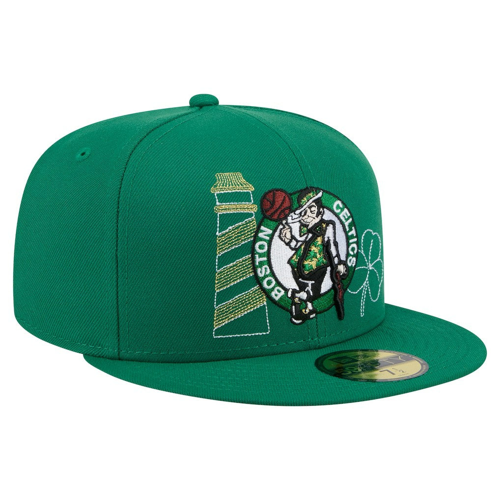 Boston Celtics State Stitch 59FIFTY Fitted Hat Kelly Green - NBA