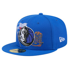 Dallas Mavericks State Stitch 59FIFTY Fitted Hat Blue - NBA