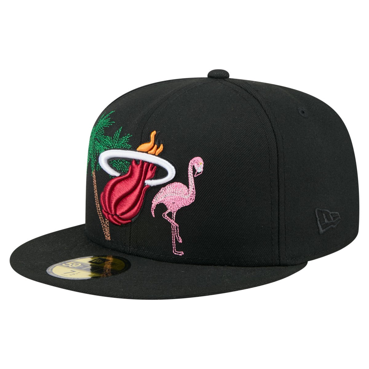 Miami Heat State Stitch 59FIFTY Fitted Hat Black - NBA