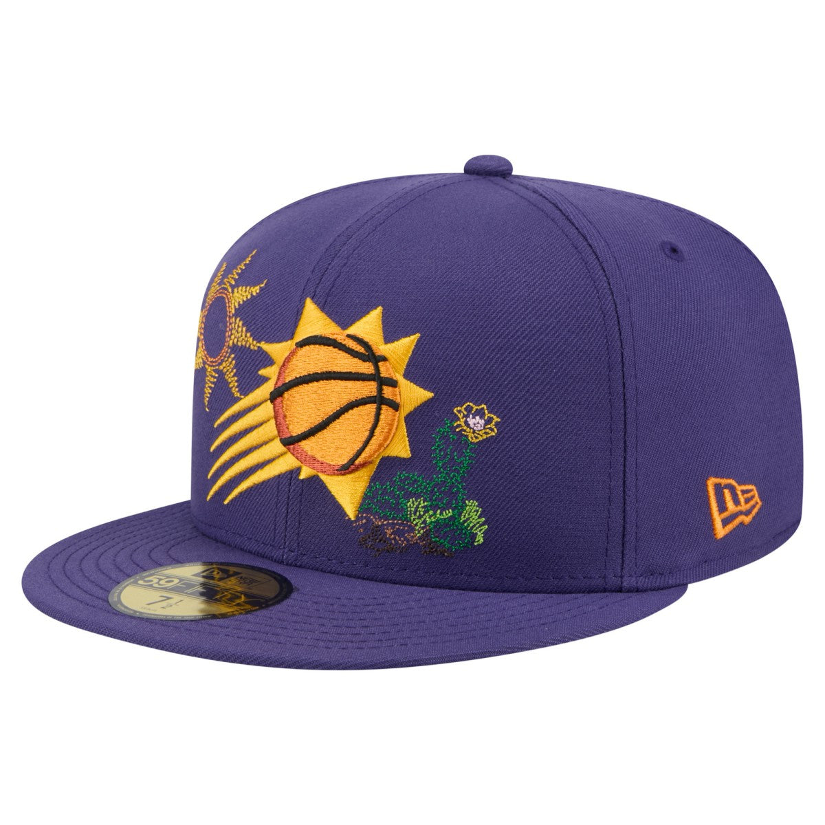 Phoenix Suns State Stitch 59FIFTY Fitted Hat Purple - NBA