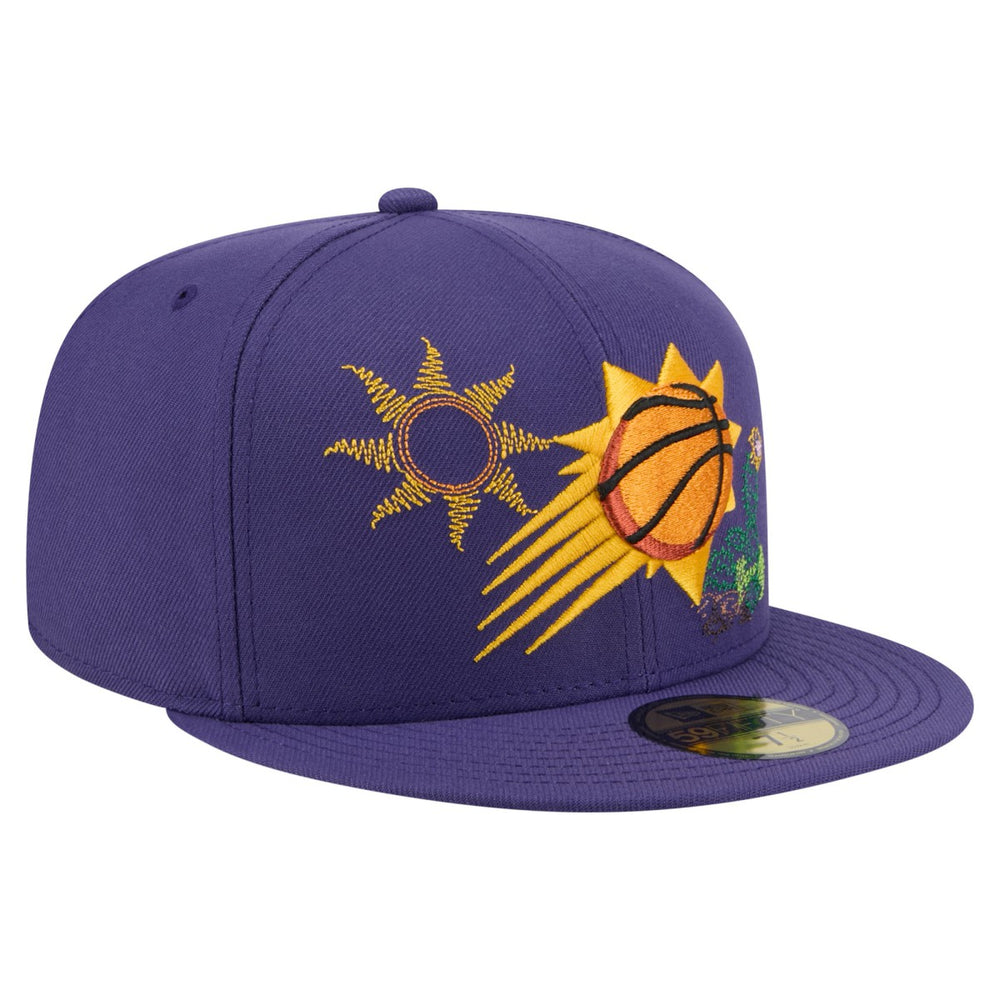 Phoenix Suns State Stitch 59FIFTY Fitted Hat Purple - NBA
