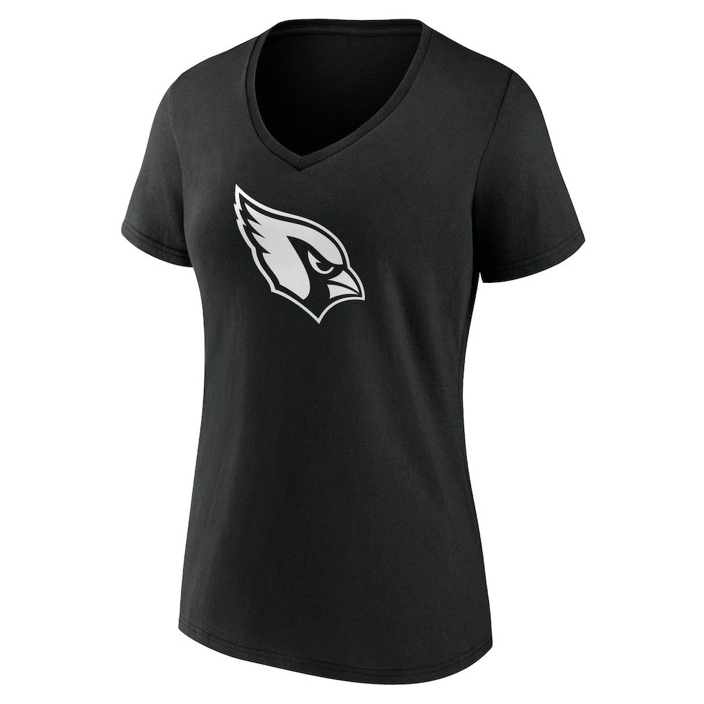 Arizona Cardinals Women's Personalized Name & Number Monochrome V-Neck T-Shirt Black | NFL