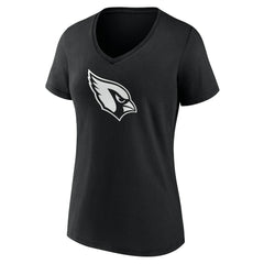 Arizona Cardinals Women's Personalized Name & Number Monochrome V-Neck T-Shirt Black | NFL