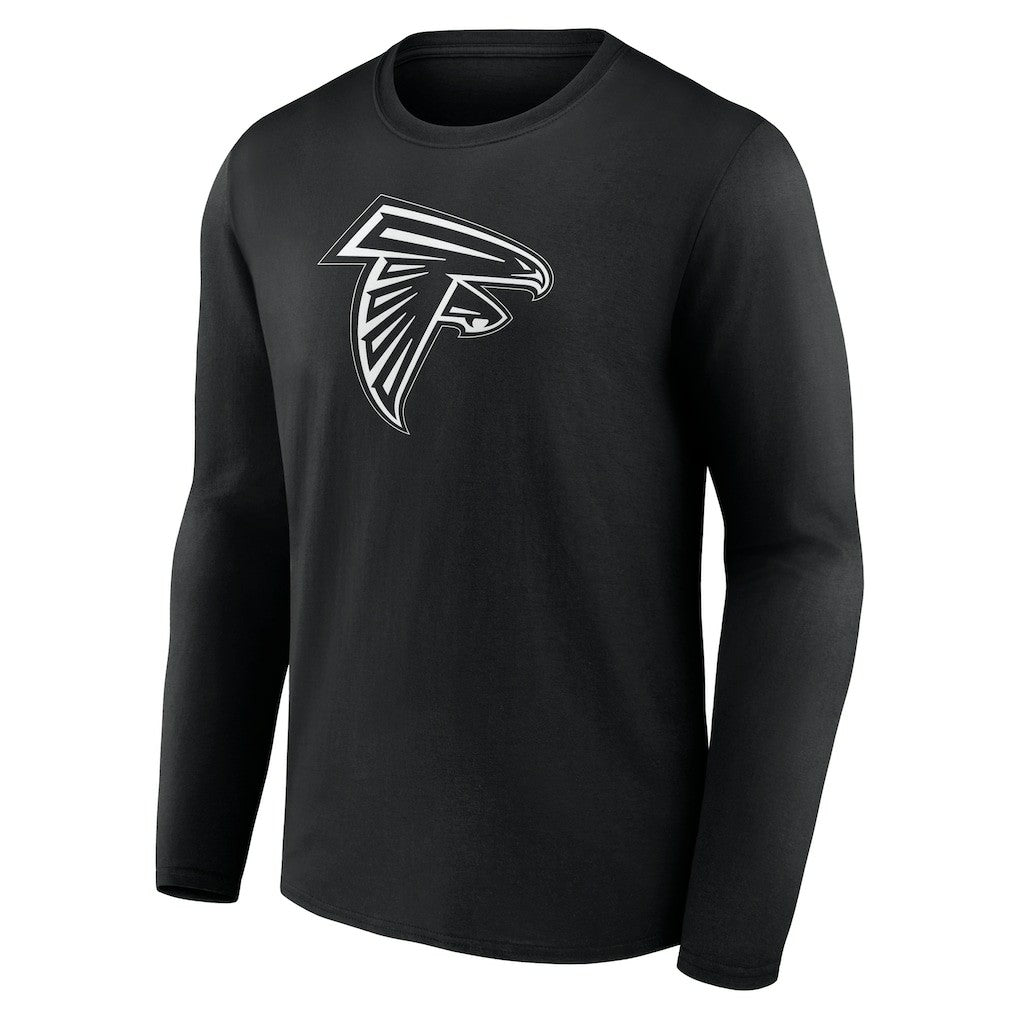Atlanta Falcons Personalized Name & Number Monochrome Long Sleeve T-Shirt Black | NFL