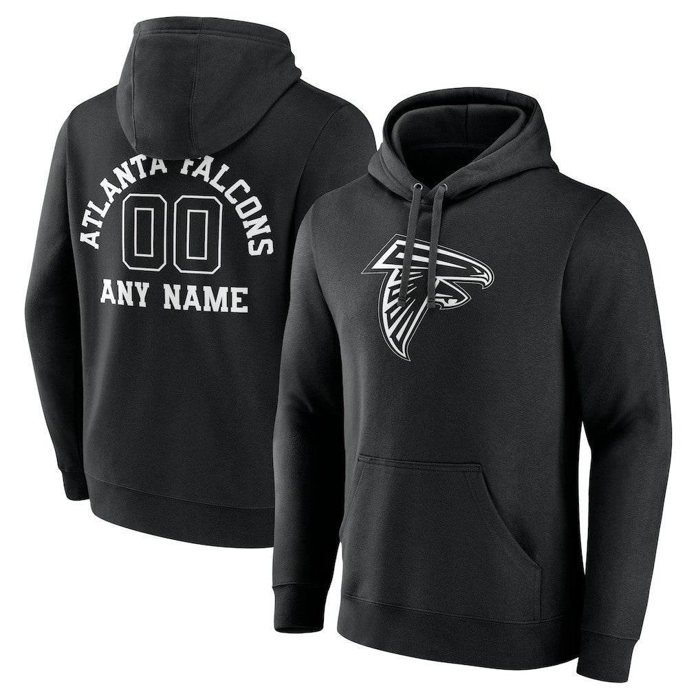 Atlanta Falcons Personalized Name & Number Pullover Hoodie Black | NFL