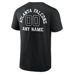 Atlanta Falcons Personalized Name & Number Monochrome T-Shirt Black | NFL