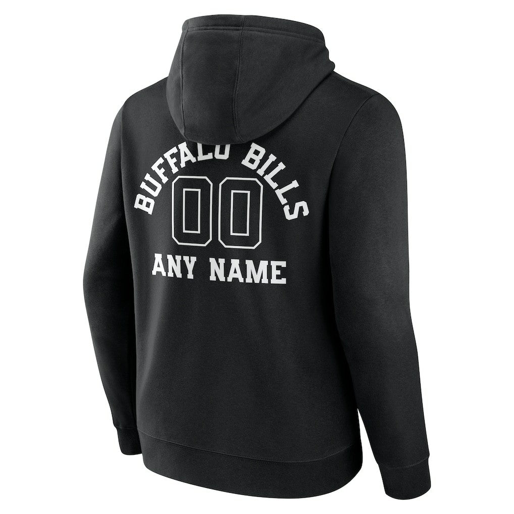 Buffalo Bills Personalized Name & Number Pullover Hoodie Black | NFL