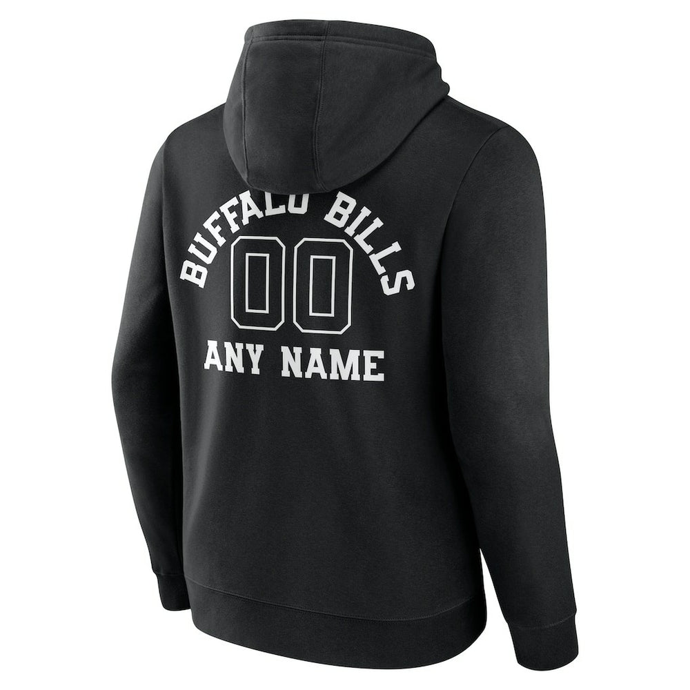 Buffalo Bills Personalized Name & Number Pullover Hoodie Black | NFL