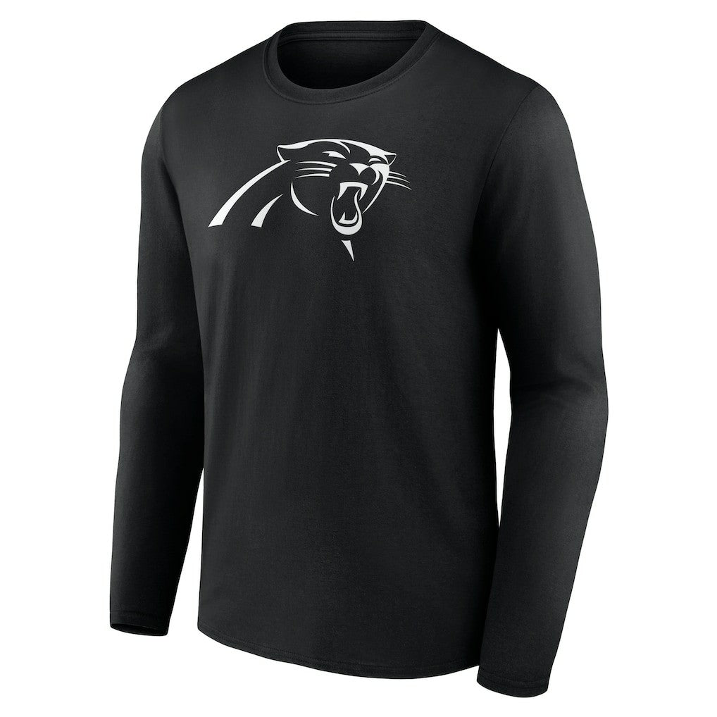 Carolina Panthers Personalized Name & Number Monochrome Long Sleeve T-Shirt Black | NFL