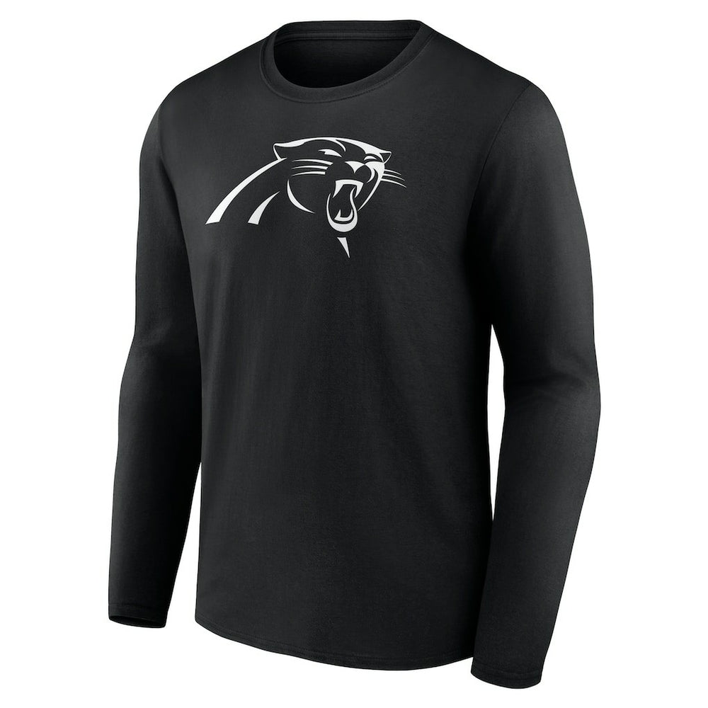 Carolina Panthers Personalized Name & Number Monochrome Long Sleeve T-Shirt Black | NFL