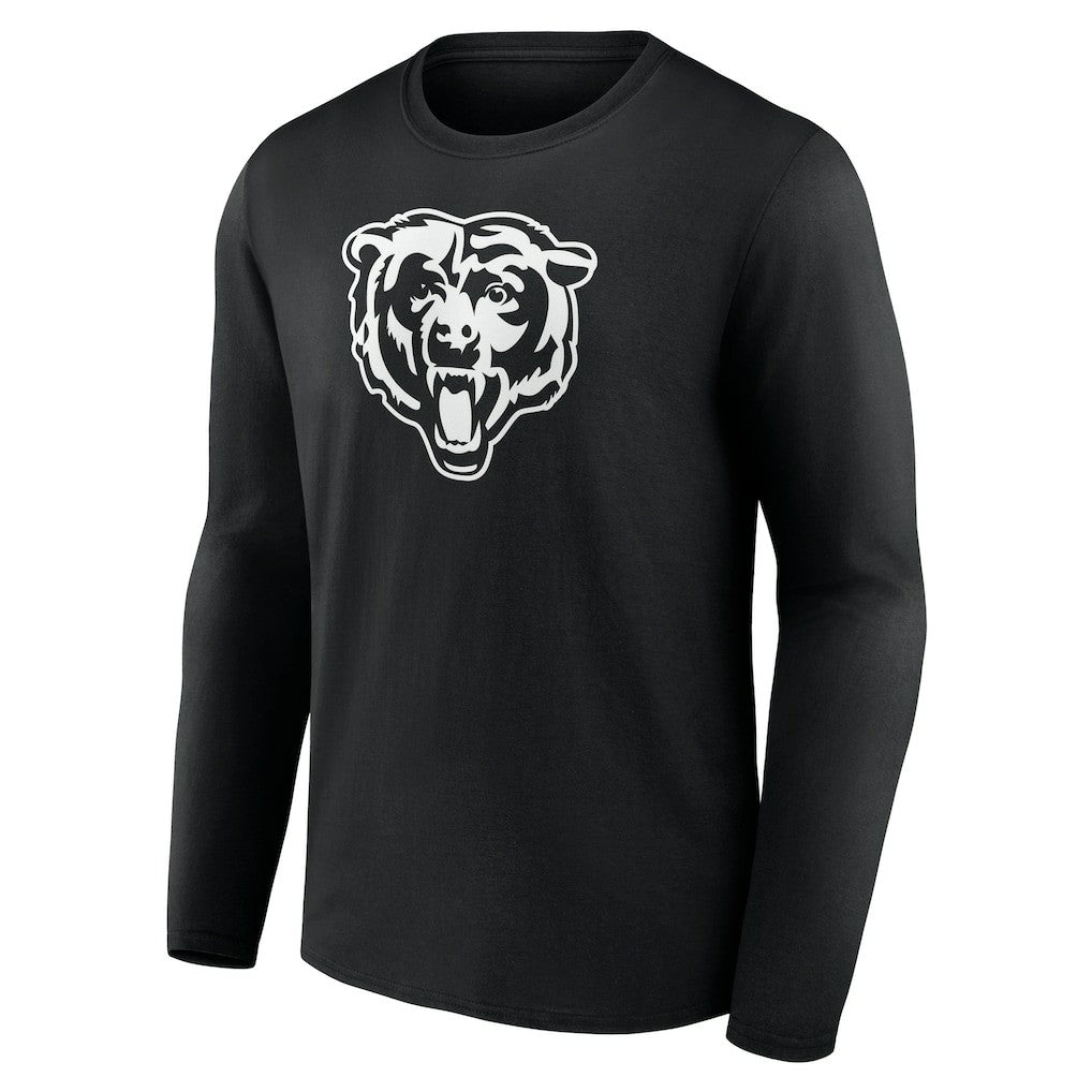 Chicago Bears Personalized Name & Number Monochrome Long Sleeve T-Shirt Black | NFL