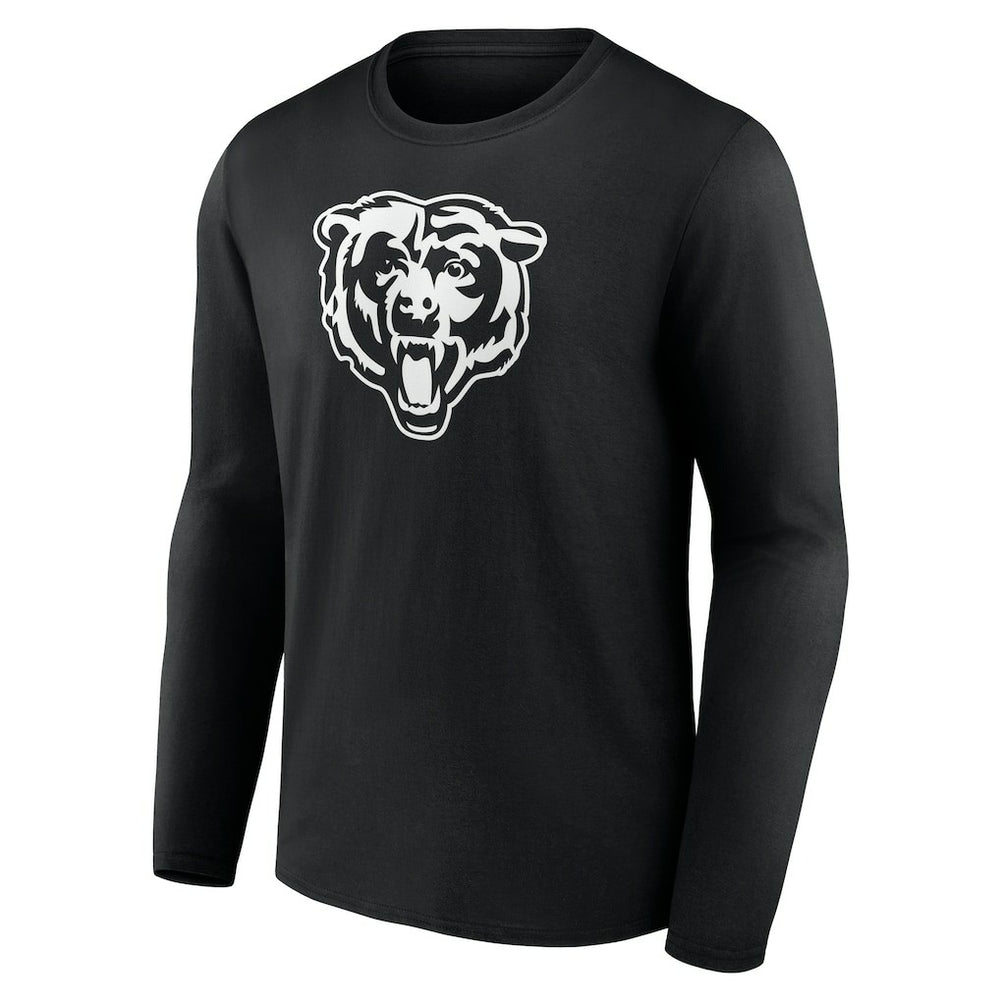 Chicago Bears Personalized Name & Number Monochrome Long Sleeve T-Shirt Black | NFL