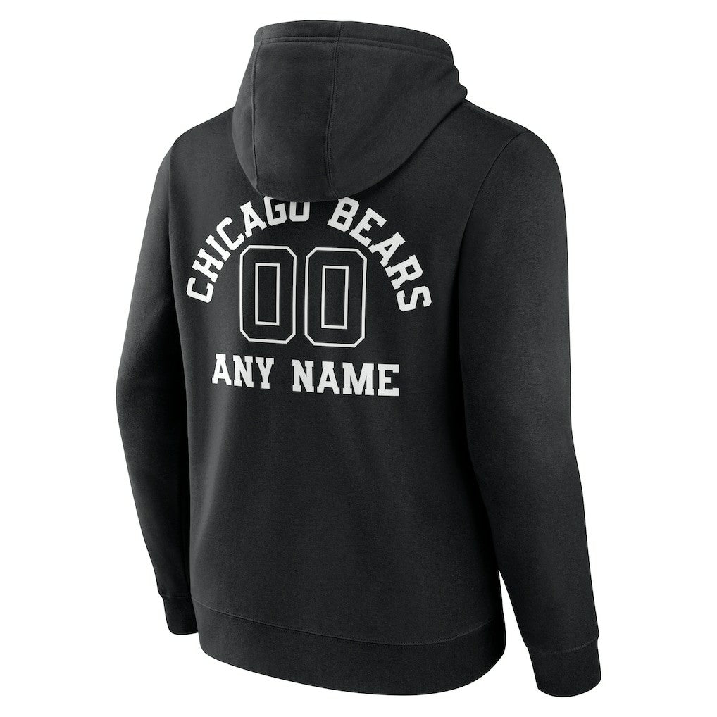 Chicago Bears Personalized Name & Number Pullover Hoodie Black | NFL