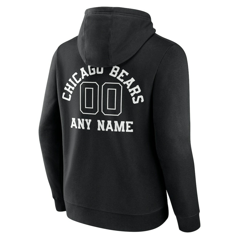 Chicago Bears Personalized Name & Number Pullover Hoodie Black | NFL