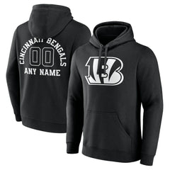 Cincinnati Bengals Personalized Name & Number Pullover Hoodie Black | NFL