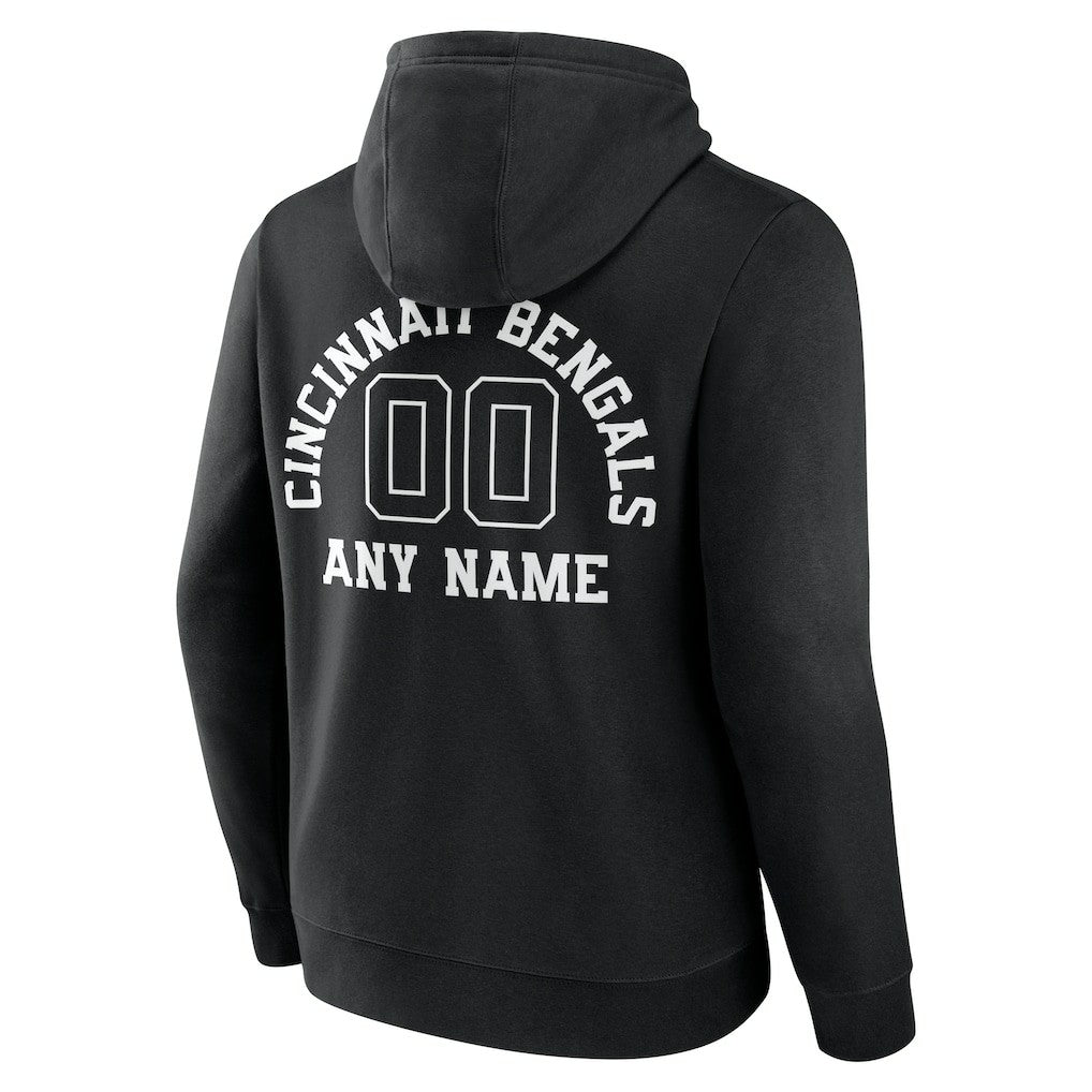 Cincinnati Bengals Personalized Name & Number Pullover Hoodie Black | NFL