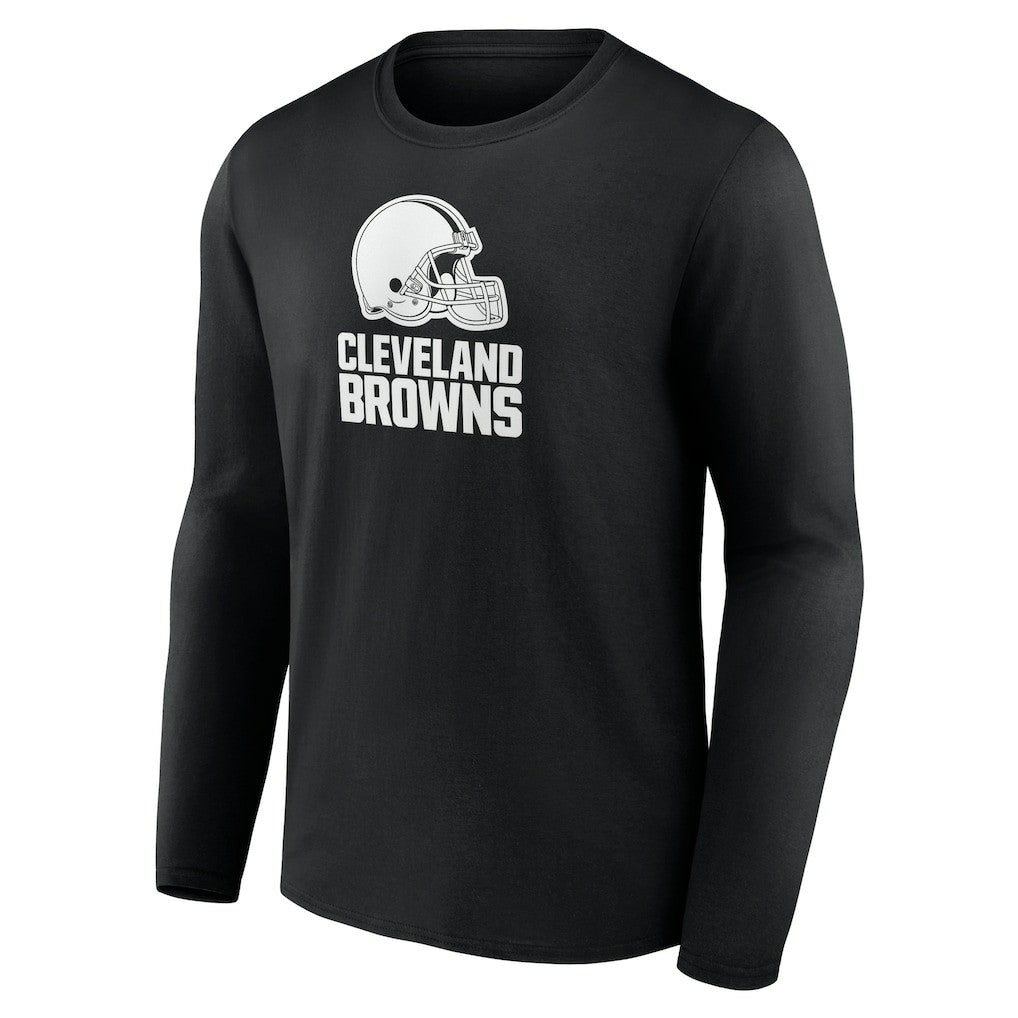 Cleveland Browns Personalized Name & Number Monochrome Long Sleeve T-Shirt Black | NFL