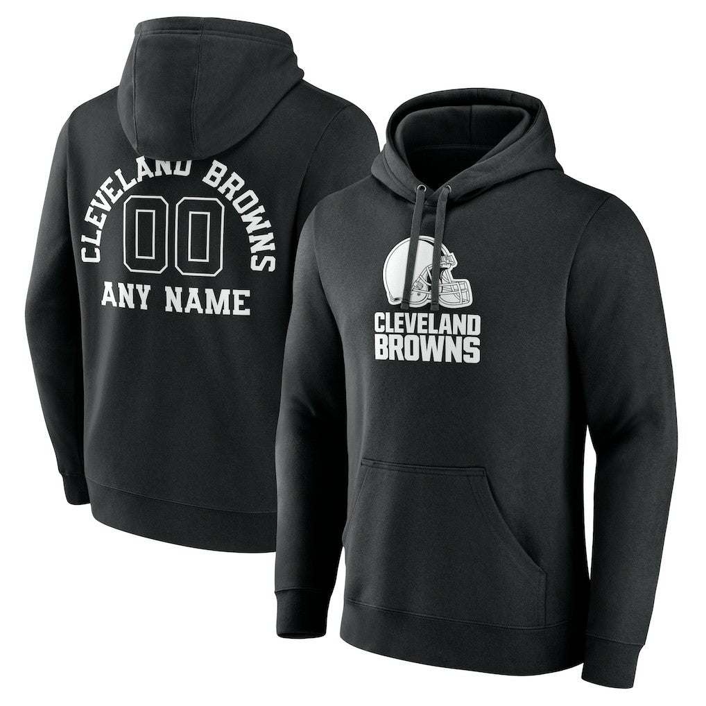 Cleveland Browns Personalized Name & Number Pullover Hoodie Black | NFL