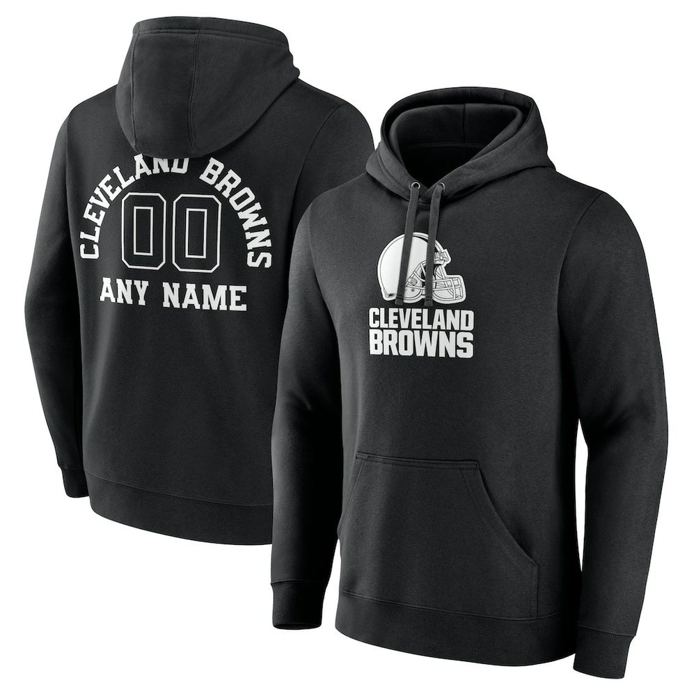 Cleveland Browns Personalized Name & Number Pullover Hoodie Black | NFL