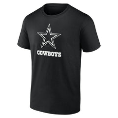Dallas Cowboys Personalized Name & Number Monochrome T-Shirt Black | NFL
